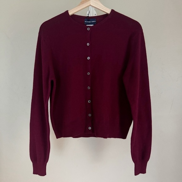 🍷 NWT SLATER ZORN 100% Cashmere Cardigan Sweater, Women Sz M - Picture 2 of 8